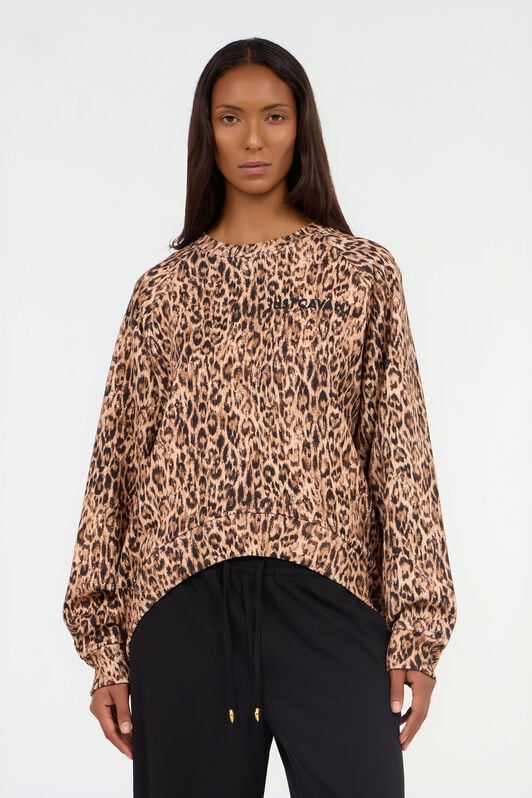 JC Leopardenmuster-Sweatshirt BEIGE VFS018-VF342
