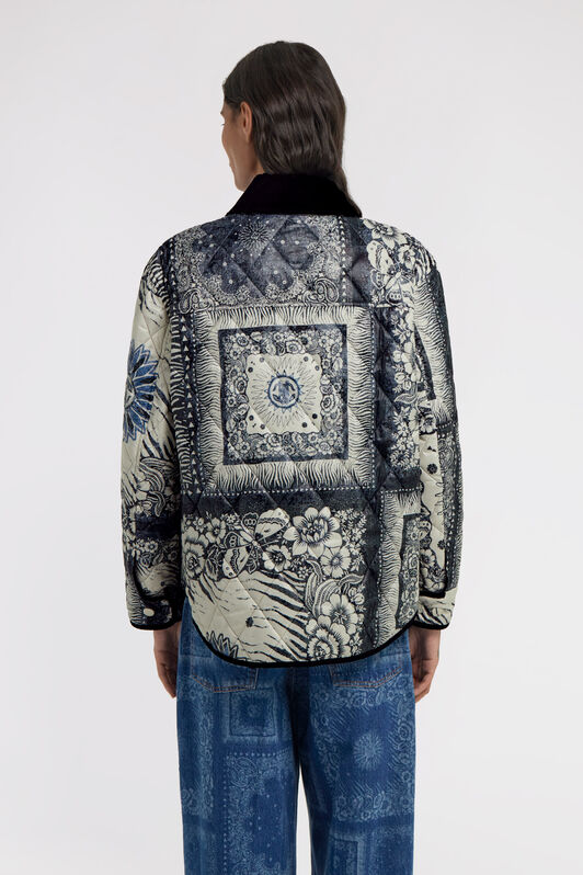 RC Bandana print Jacket Blau TKT805-SRN05