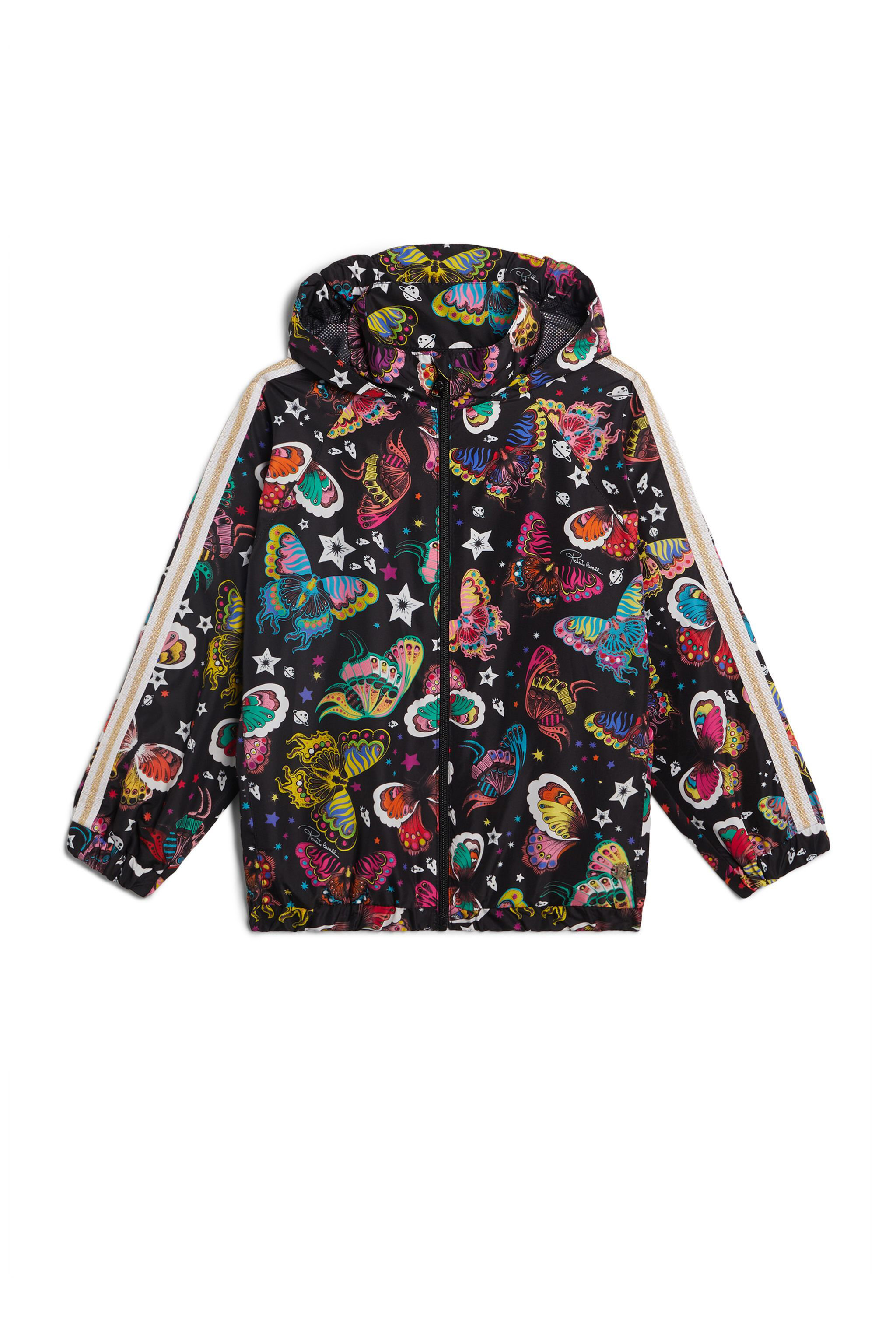 JU Space Butterfly print hooded jacket BLACK/MULTICOLOR IJT401-TCQ86