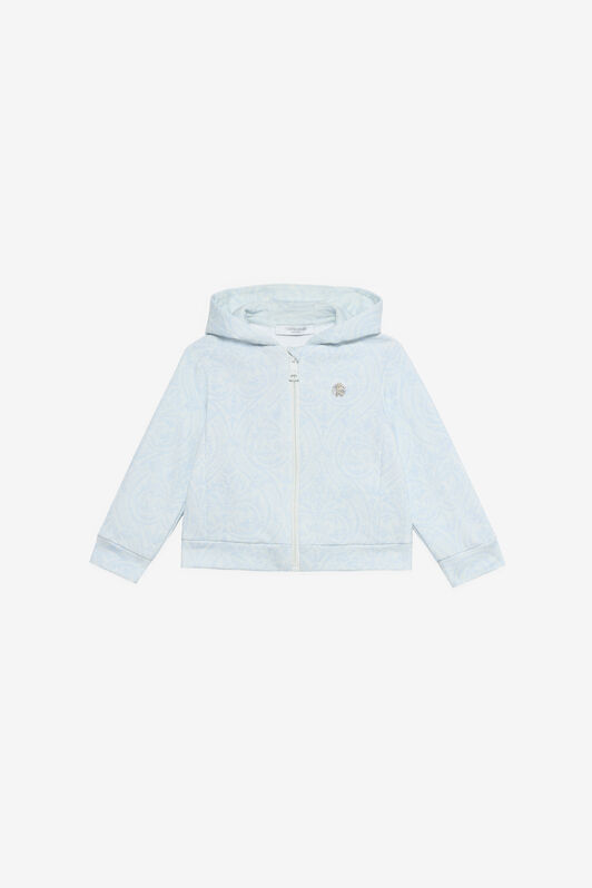 JU Baby Blue Sweatshirt with Floral Print BABY BLUE VJT694-5OP28