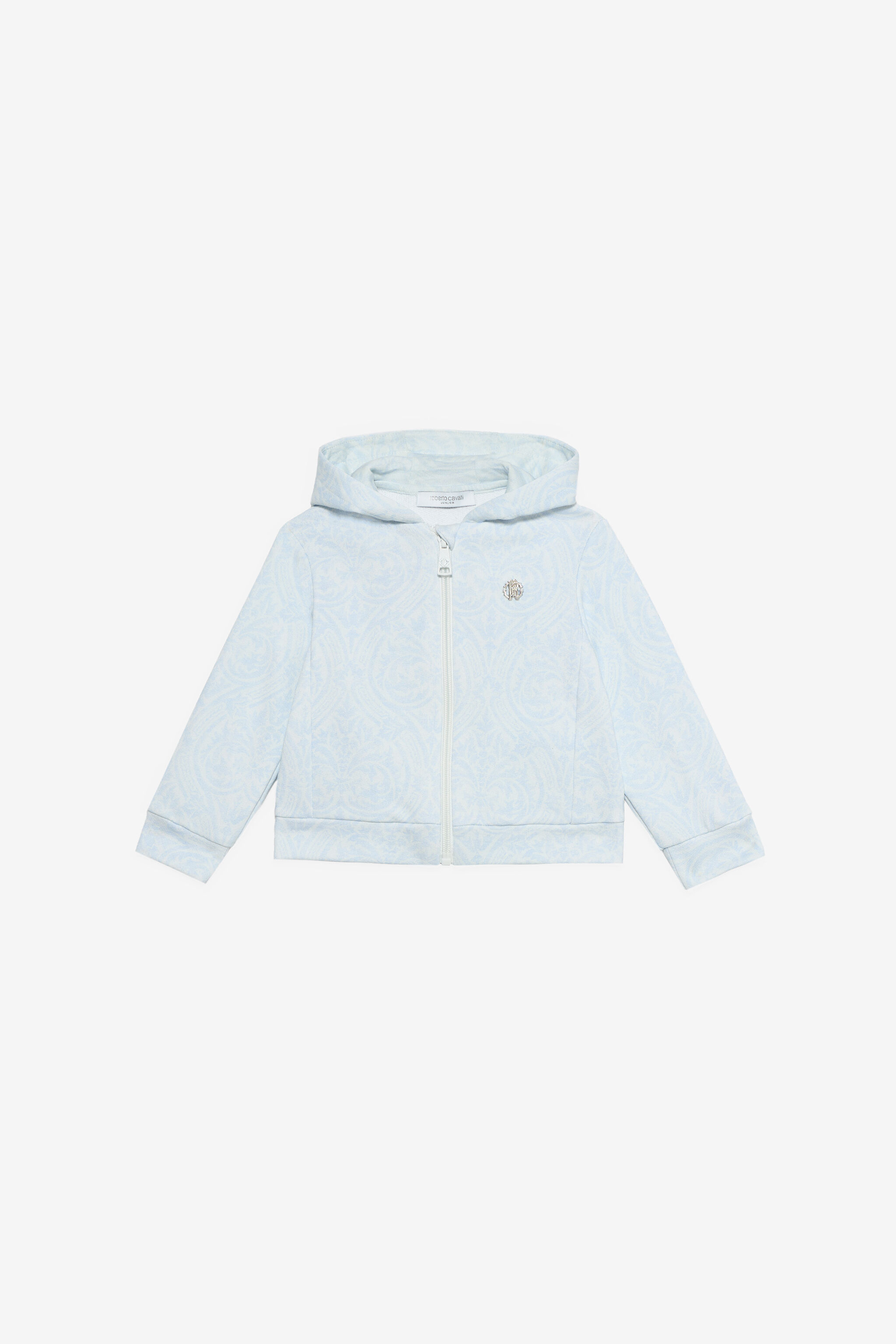 JU Baby Blue Sweatshirt with Floral Print BABY BLUE VJT694-5OP28