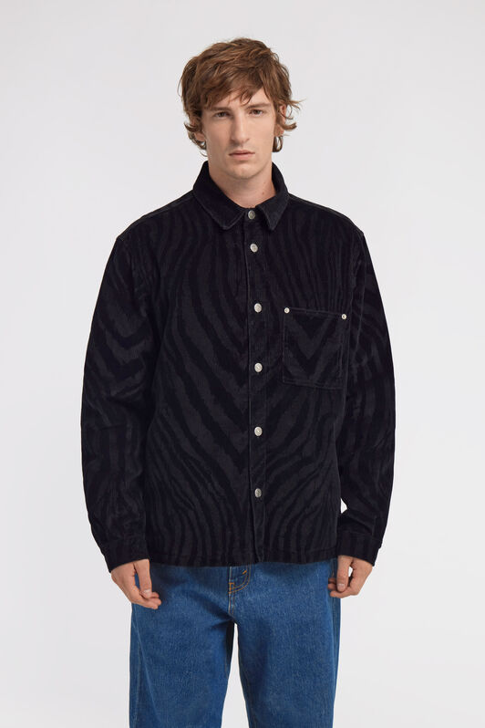 RC Zebra print Shirt Schwarz TRT776-VKB79
