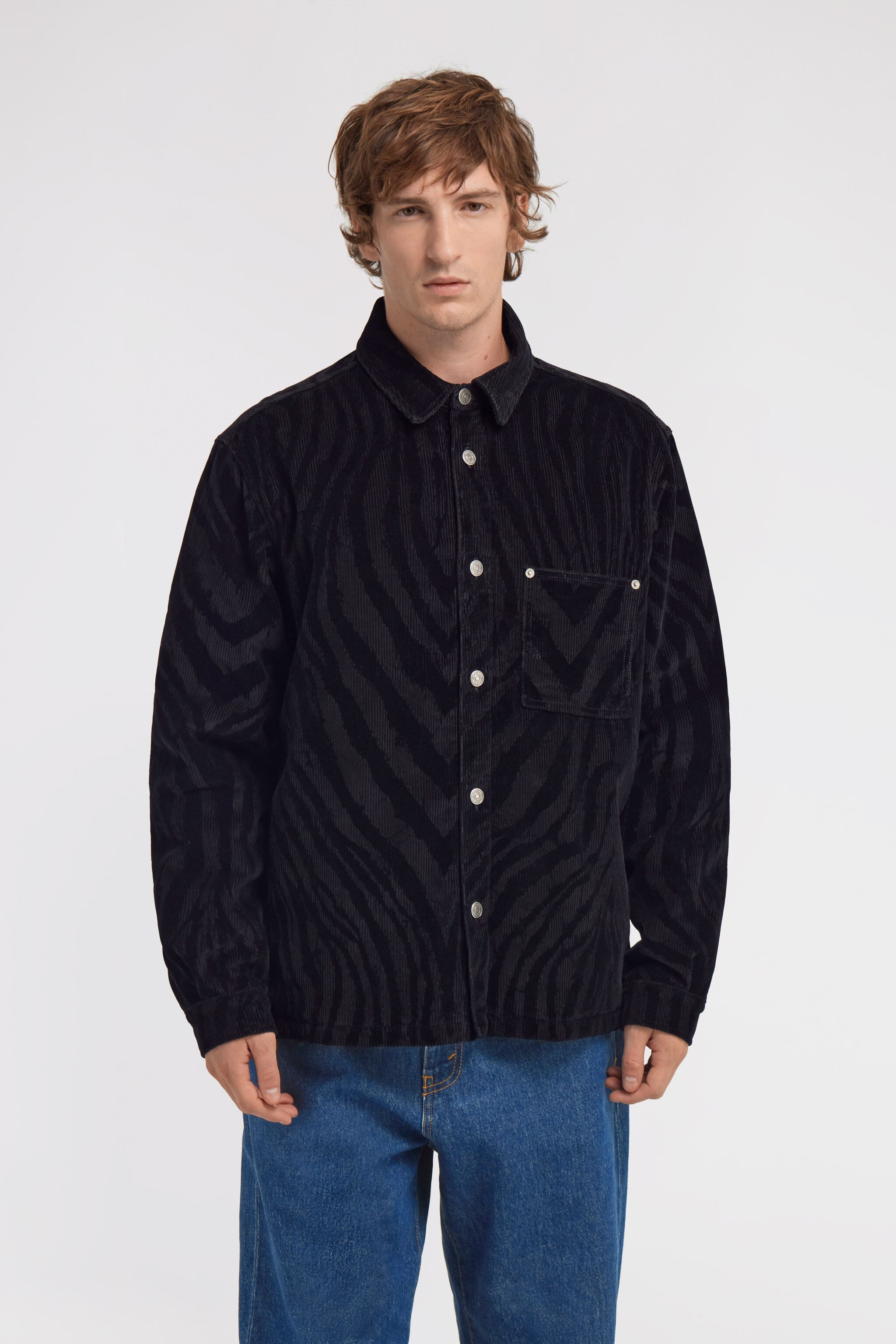 RC Zebra print Shirt Schwarz TRT776-VKB79