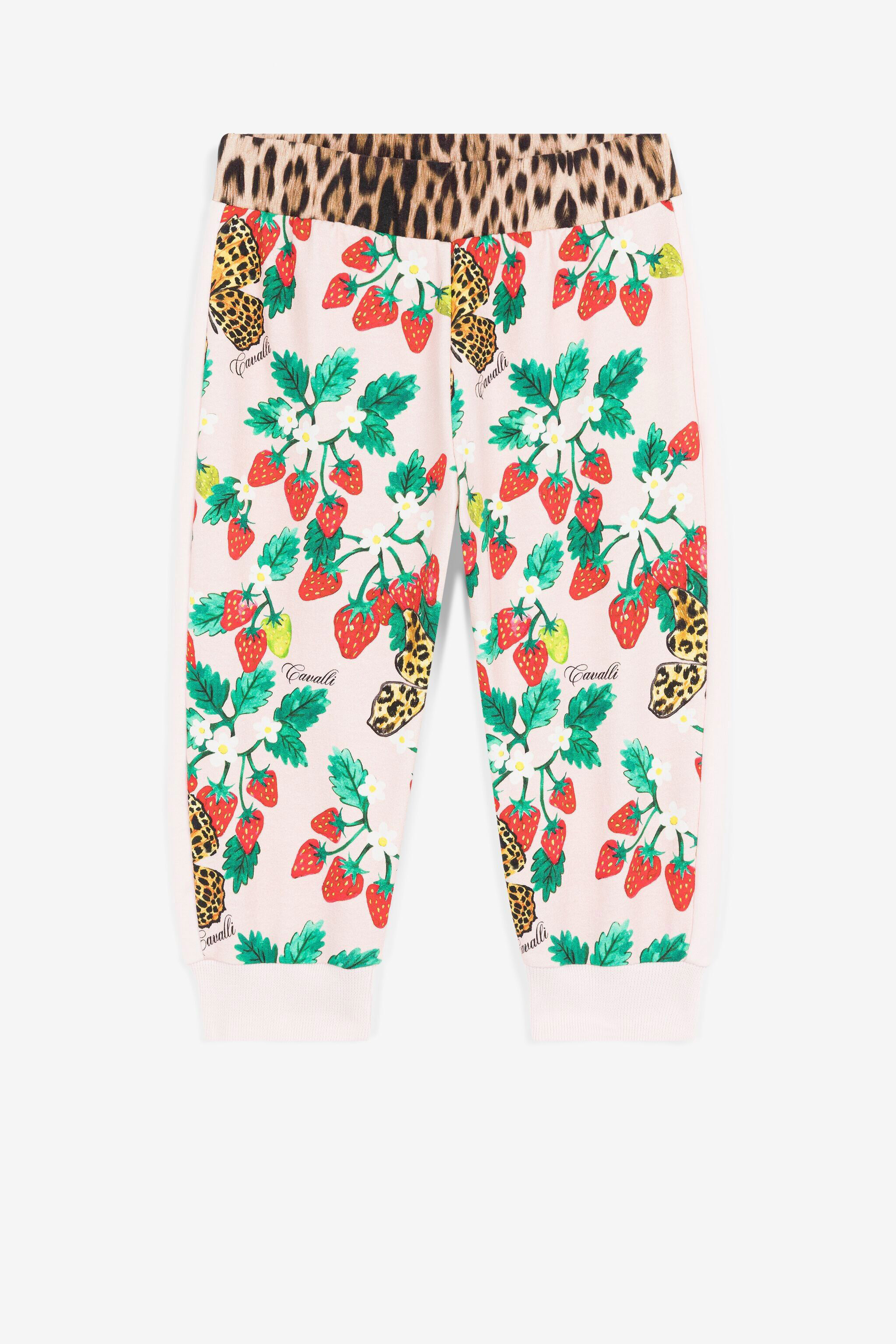 JU Butterfly And Strawberry-Print Sweatpants Pink QJT211-CF050