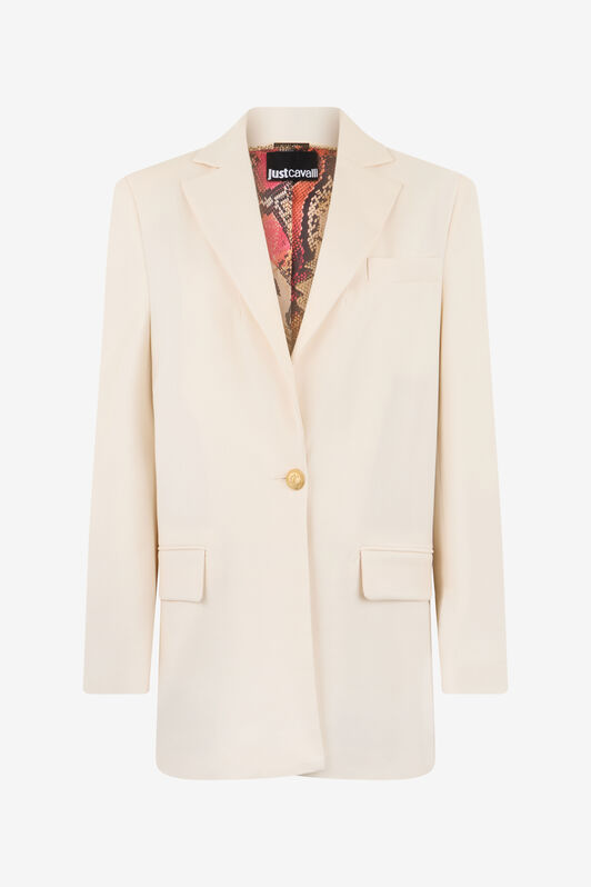 JC Blazer Crema Con Dettaglio Logo OFF WHITE UFT194-UF260