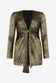 ${brand} Abito Con Stampa Fil Coupé Leopard ${colorDescription} ${masterID}