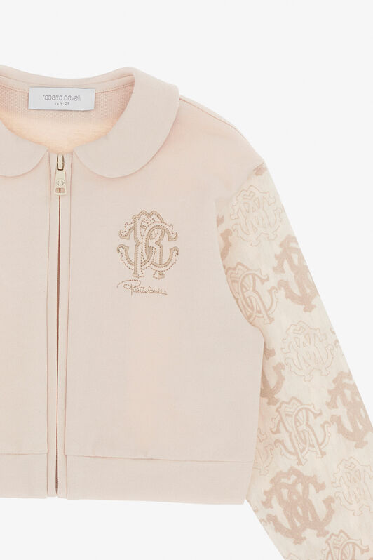 JU Cropped Sweatshirt With RC Monogram JU Cropped Sweatshirt With RC Monogram BEIGE TJT68S-CF050