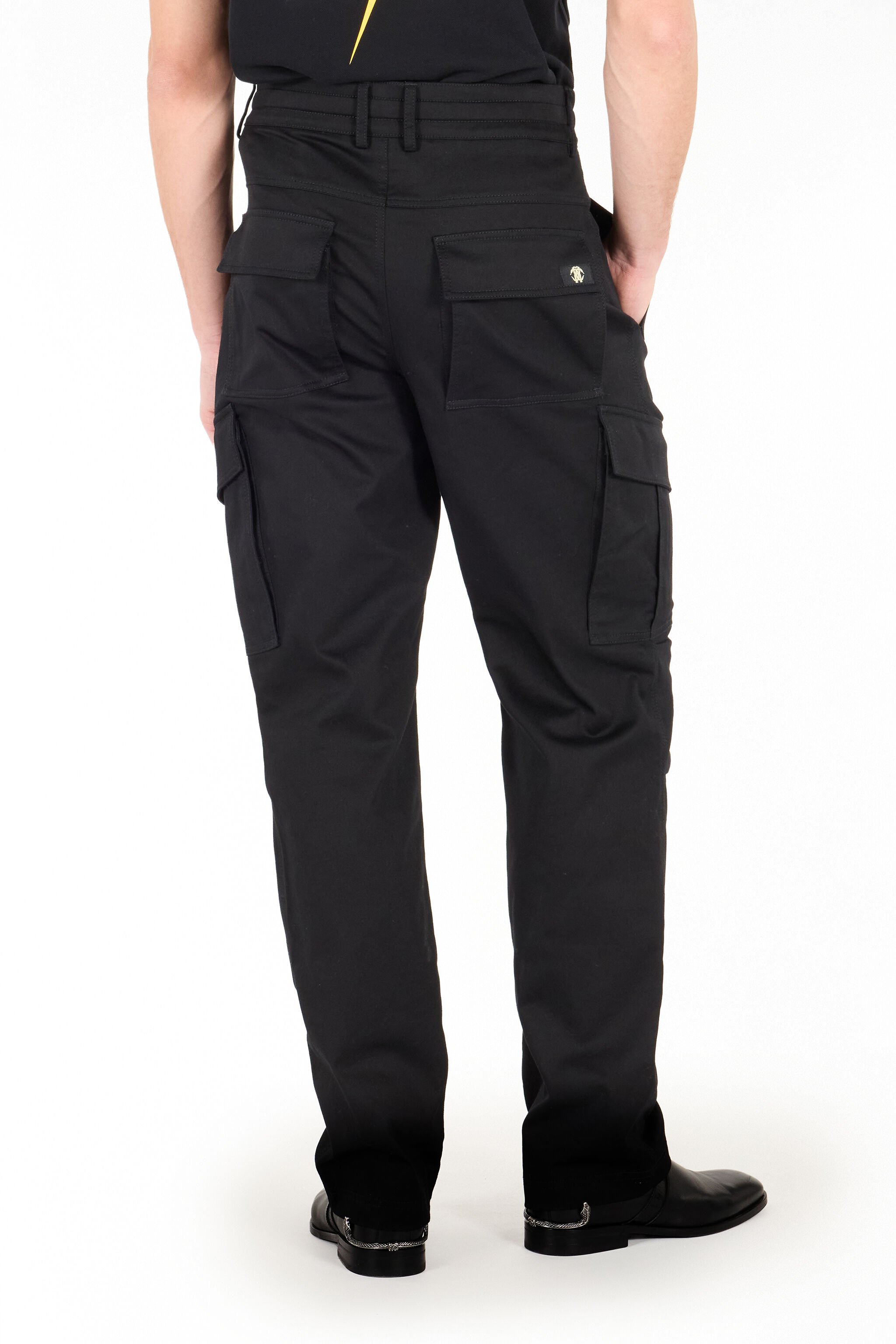 RC Stretch Cotton Pants With Drawstring Black URT235-FN061