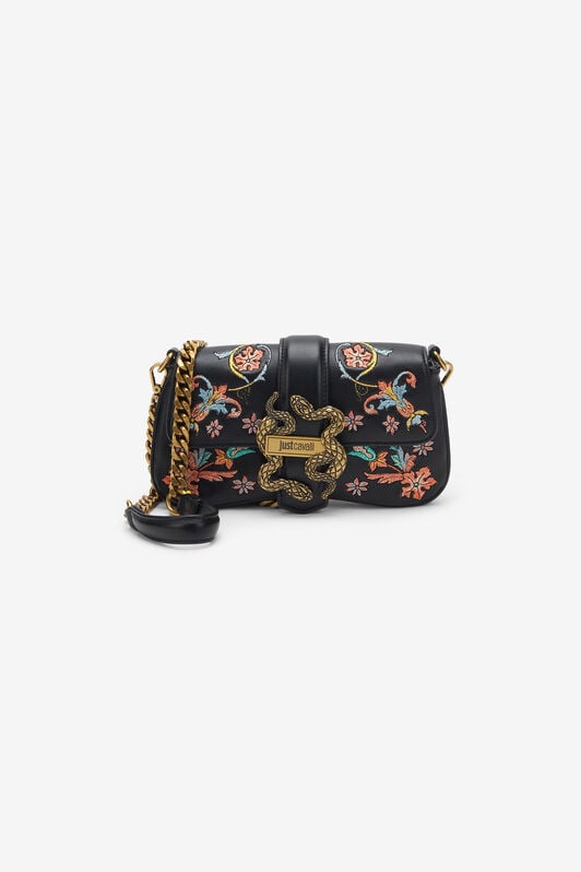 JC Crossbody Bag with Persian Tarot Embroidery BLACK WFB034-WF364