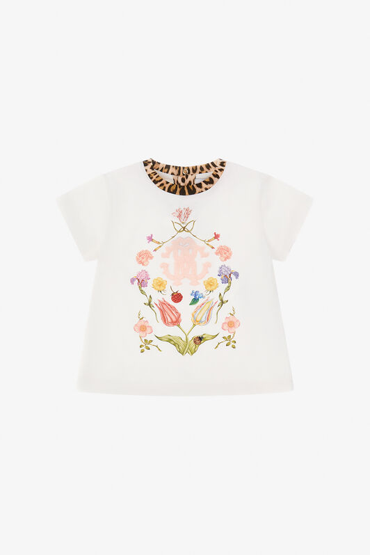 JU RC Logo T-shirt Blanco TJT602-JD001