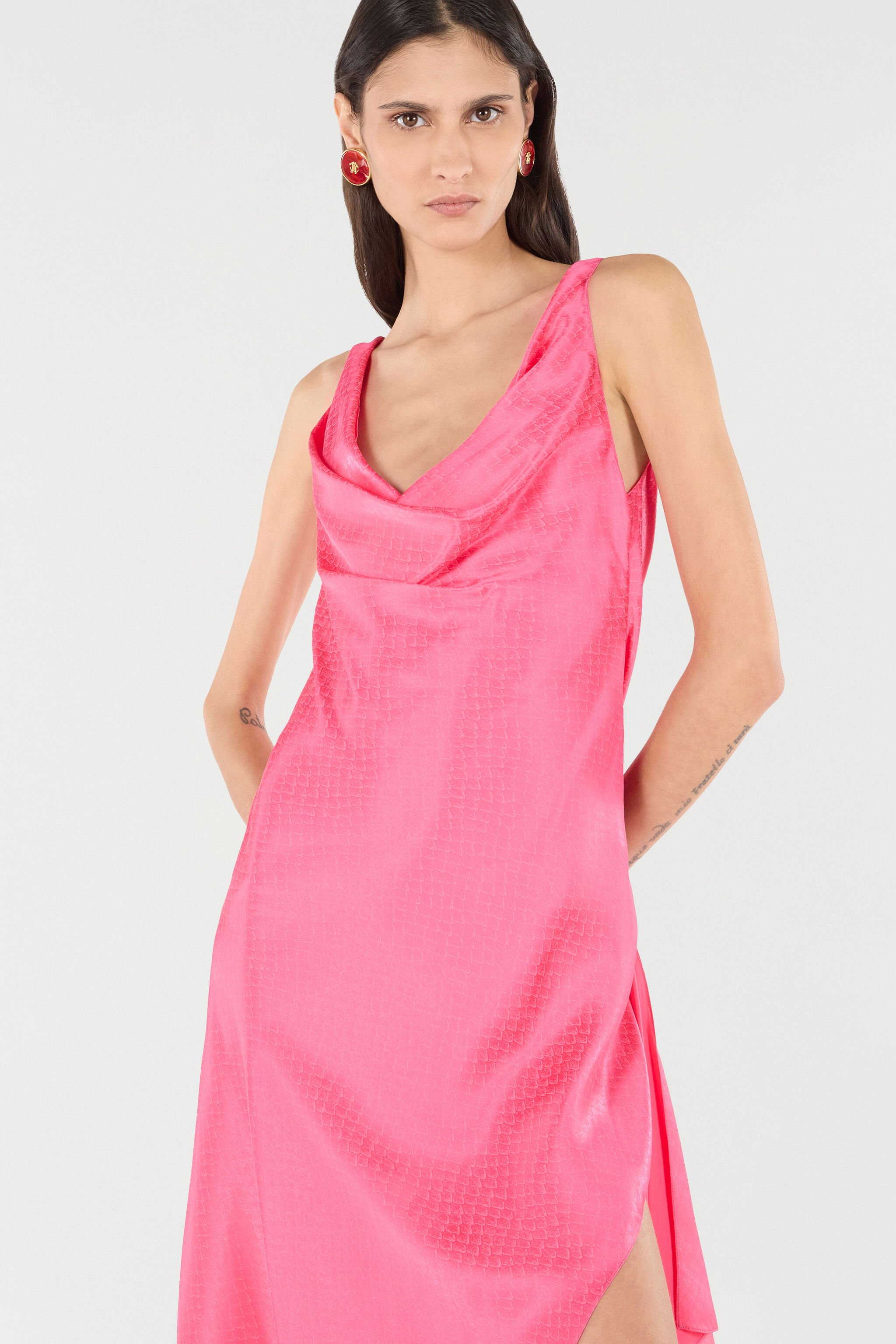 RC Dress With Asymmetric Skirt Pink UKT116-SZN57