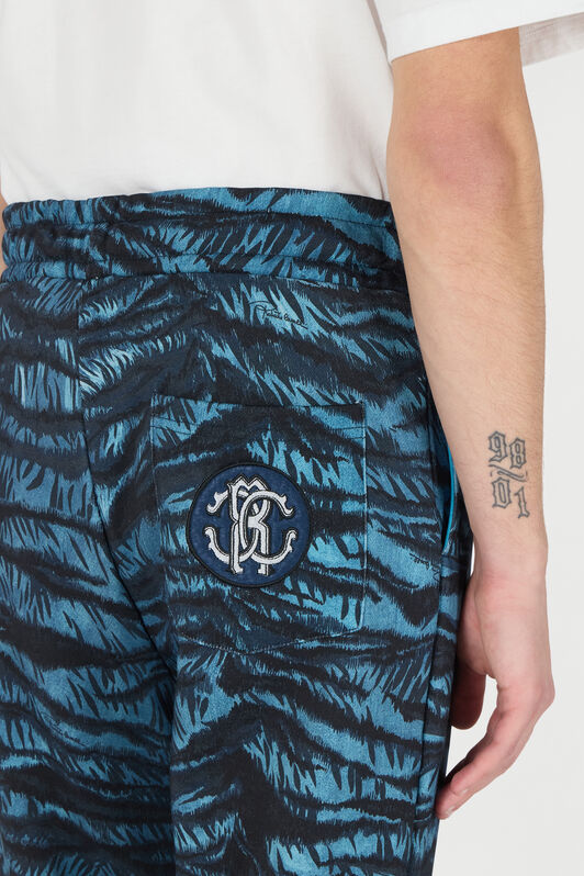 RC Joggers with Tiger Skin Print BLUE OOT20B-5OO65