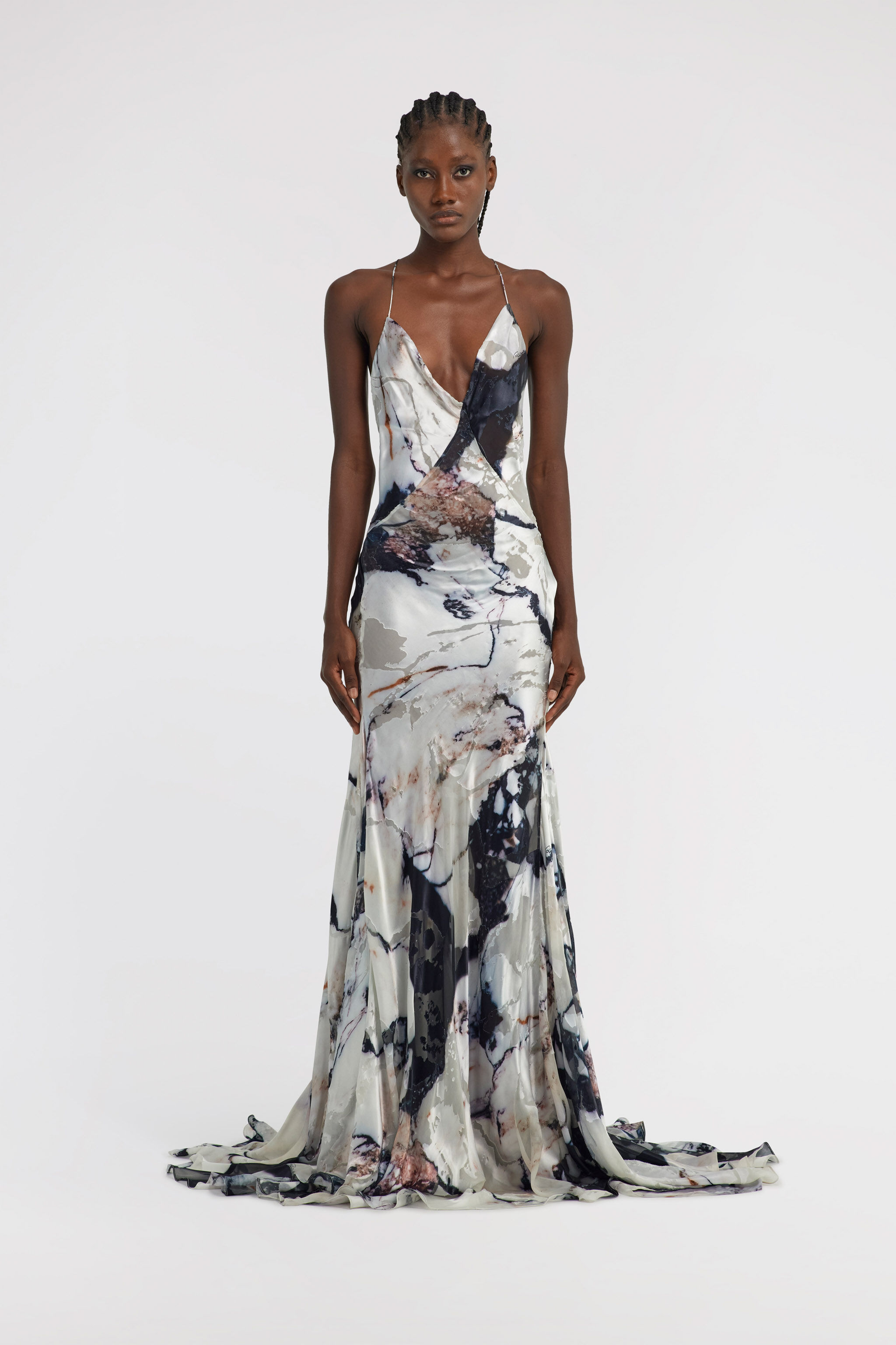 RC Marble Print Dress Black/White TWT162-HEN18