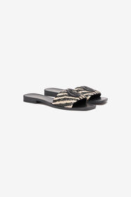 ${brand} Slides Con Fascia A Motivo Intrecciato Bicolor ${colorDescription} ${masterID}