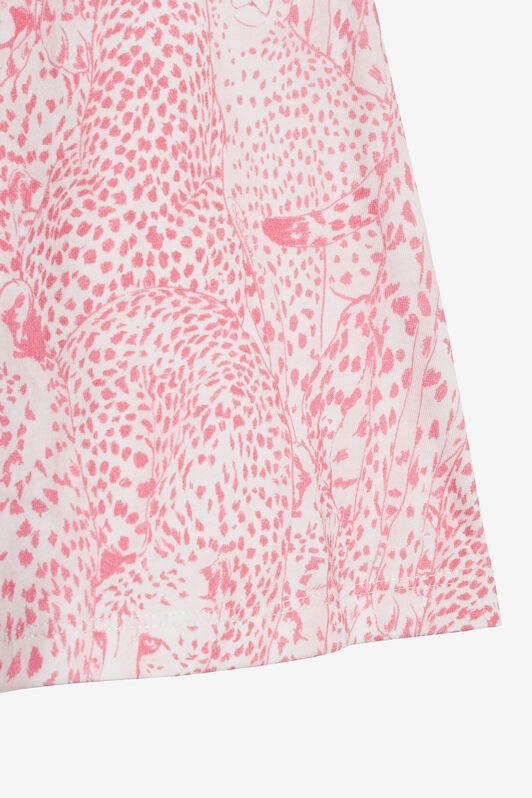 JU Abito In Cotone Con Ghepardi E Cheetah Skin PINK UJT113-JFO37