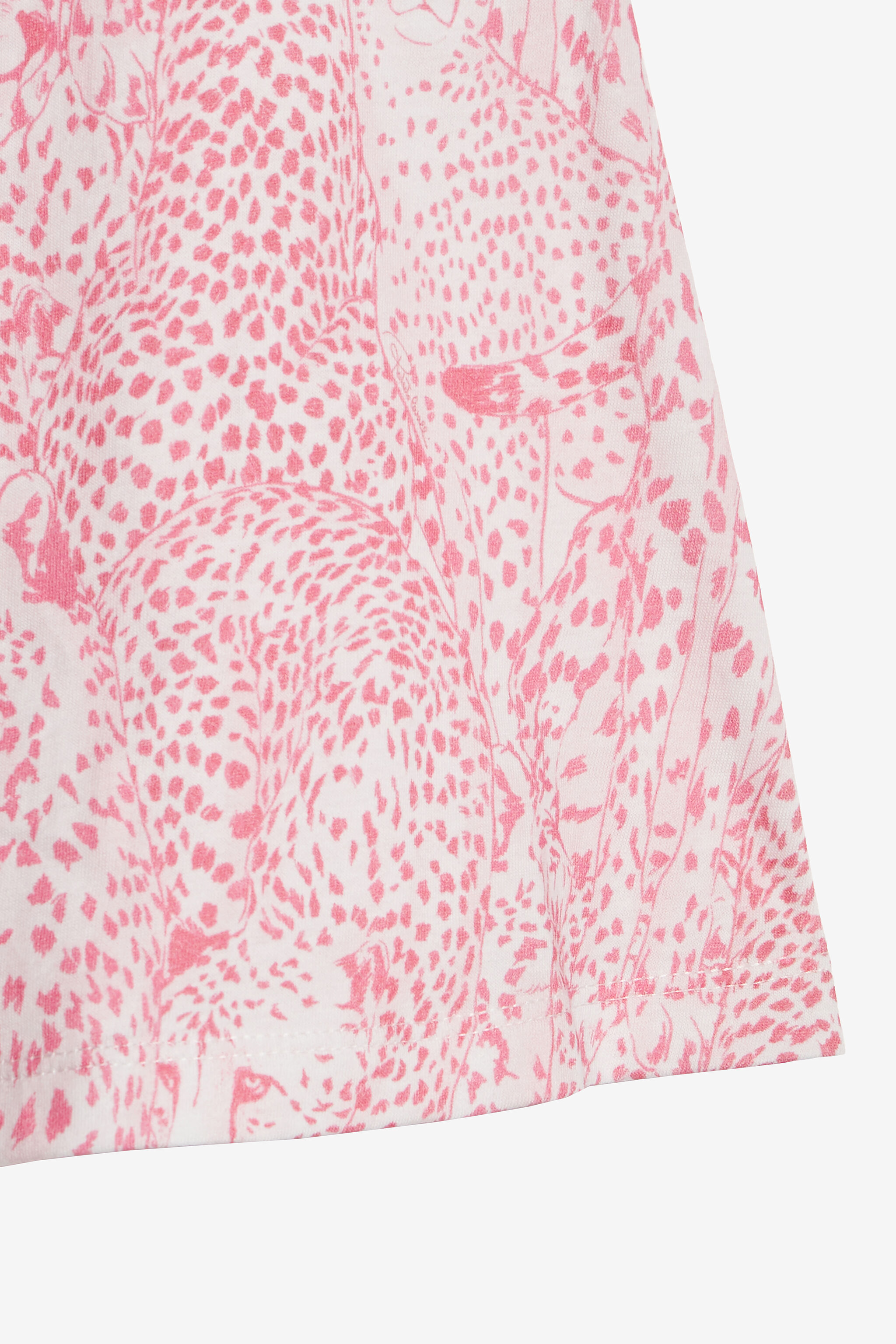 JU Abito In Cotone Con Ghepardi E Cheetah Skin PINK UJT113-JFO37