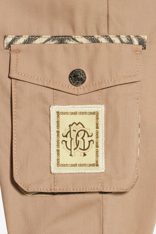 JU Pantalones Con Parche Logotipo BEIGE UJT215-CH008