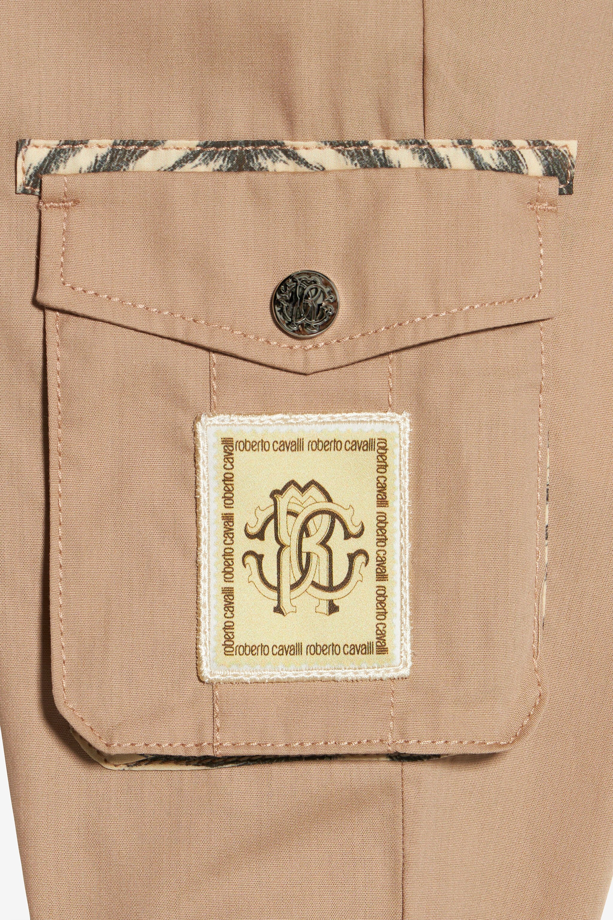 JU Pantalones Con Parche Logotipo BEIGE UJT215-CH008