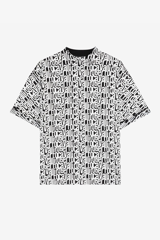 RC Logo-Print Cotton T-Shirt Black/White RRT62M-3PH82