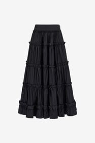 ${brand} Black Tiered Maxi Skirt ${colorDescription} ${masterID}