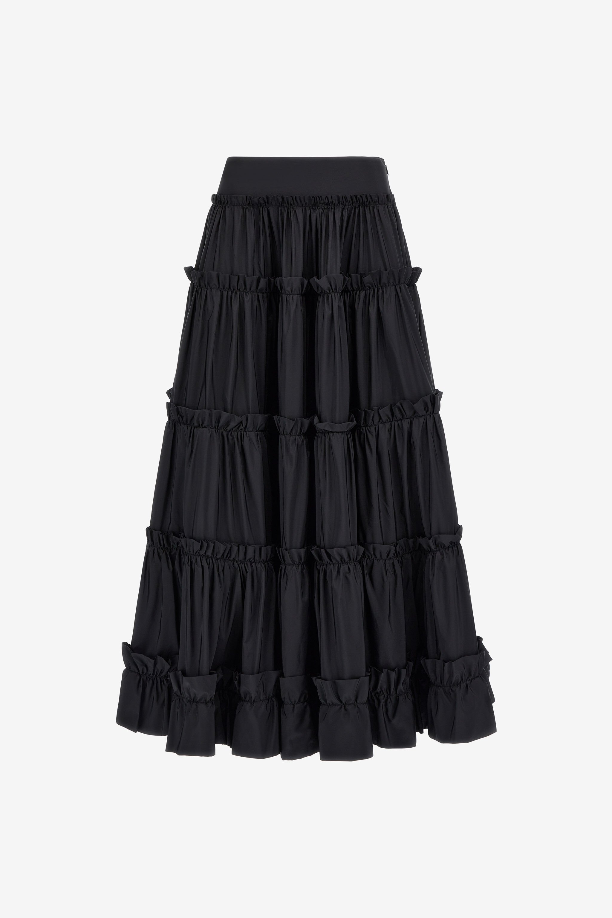 RC Long skirt with ruffles Black SKT303-SB001