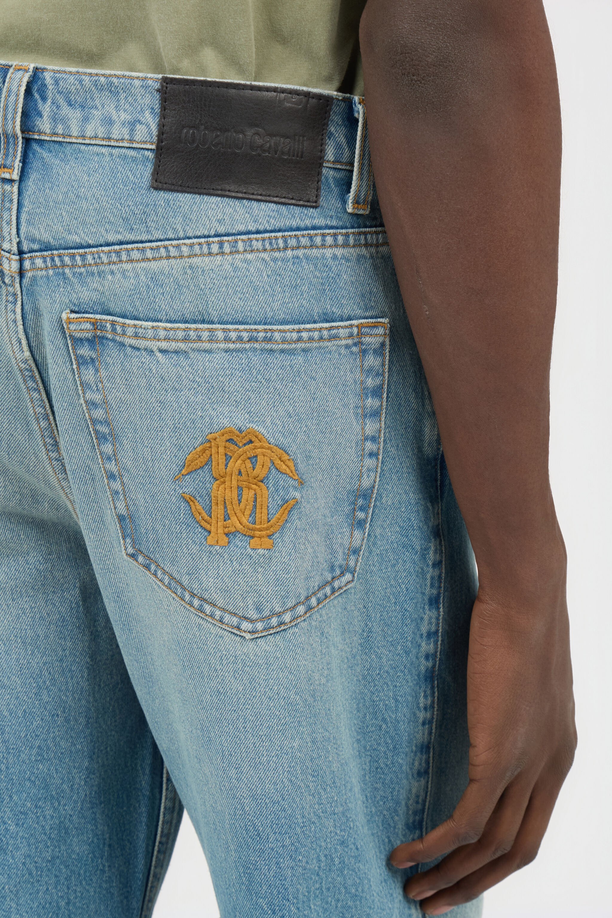 RC Jeans Wide-Leg Azzurri con Monogram RC DUSTY LT. BLUE SOJ20G-DS026