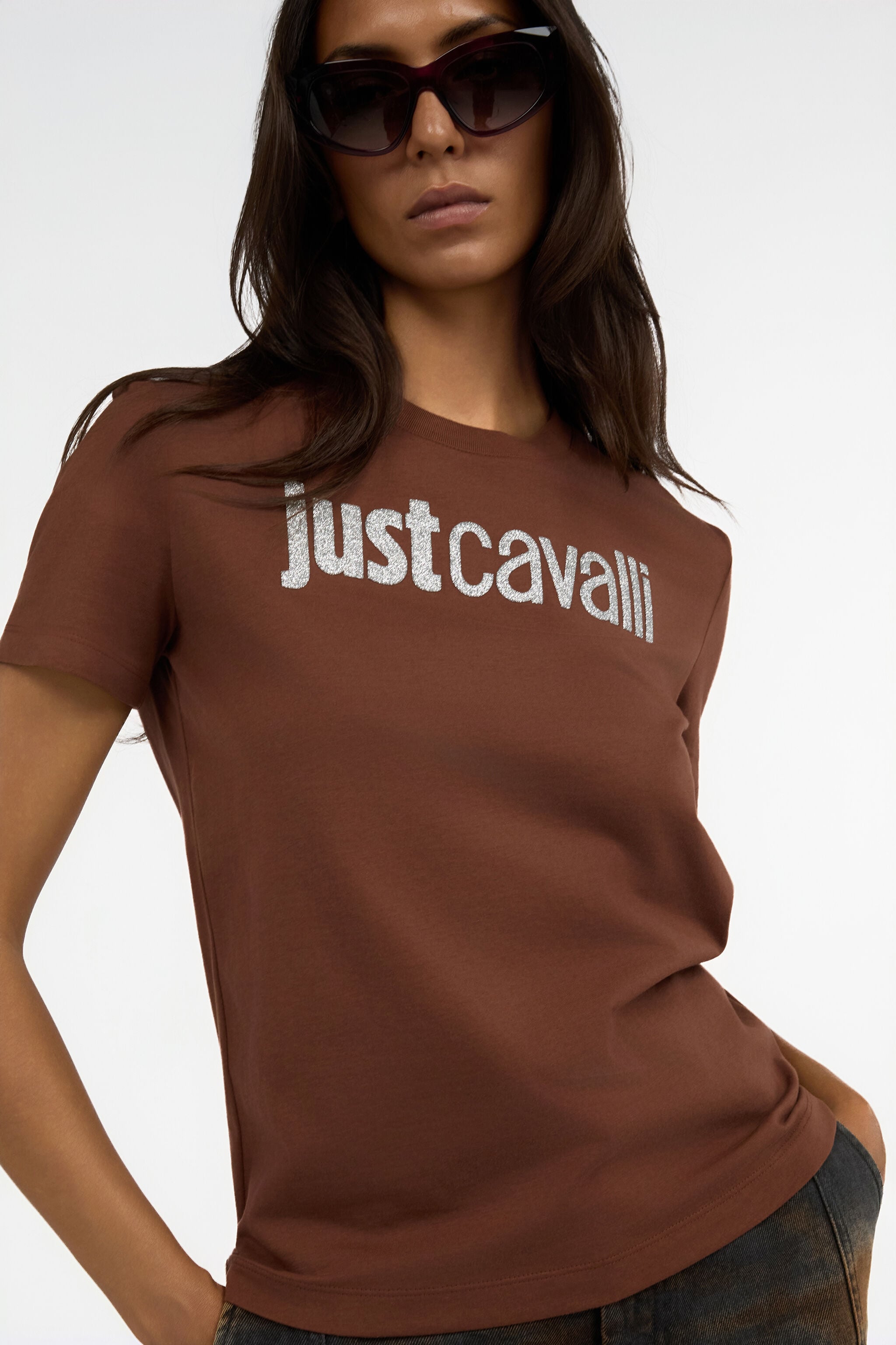 JC T-Shirt Marron 747 BRUNETTE + 900 A VFT192-VF315