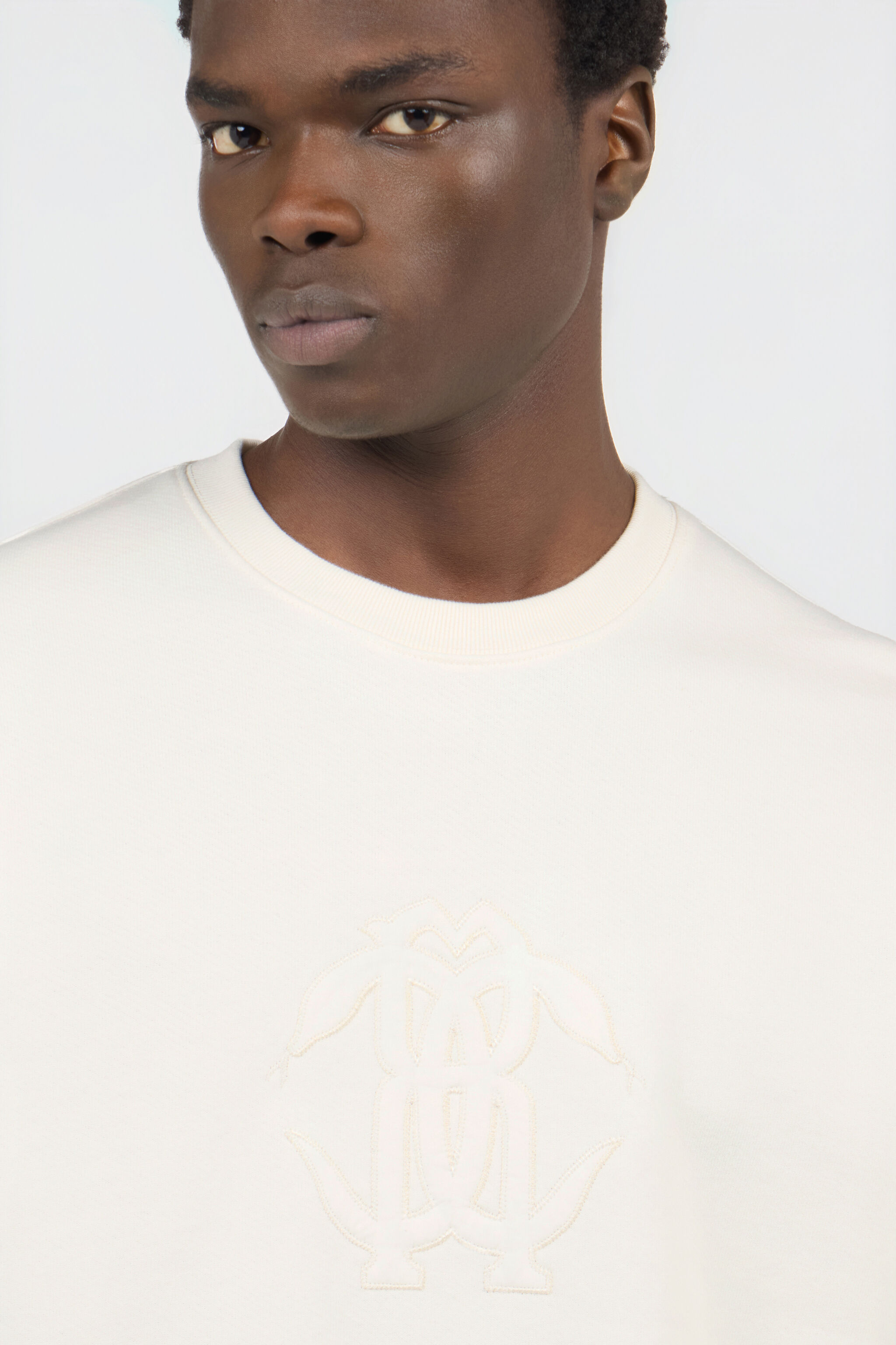 RC Sweat-shirt Blanc Avec Monogram RC RC Sweat-shirt Blanc Avec Monogram RC IVORY SOT66D-CF008