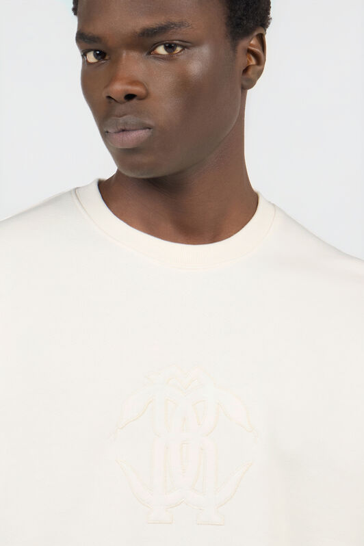 RC Sweat-shirt Blanc Avec Monogram RC RC Sweat-shirt Blanc Avec Monogram RC IVORY SOT66D-CF008