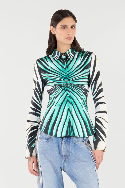 RC Ray Of Sea Print Shirt Light blue VKT713-DKM33