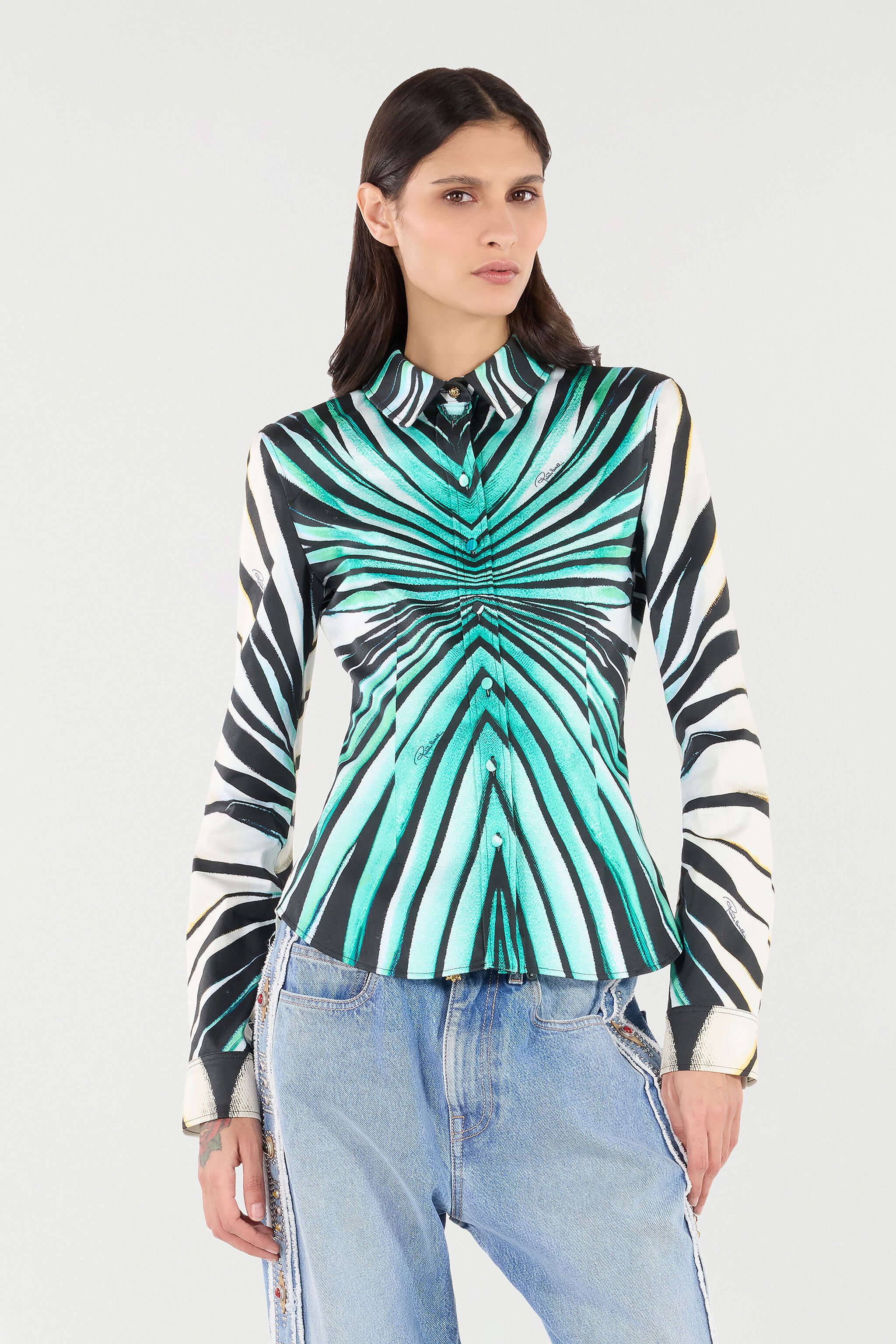 RC Ray Of Sea Print Shirt Light blue VKT713-DKM33