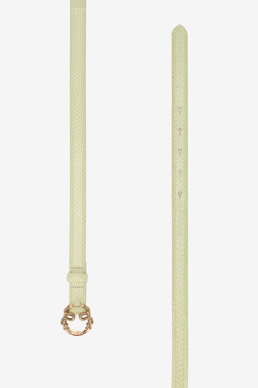 RC Cintura Verde Chiaro In Pelle Con Fibbia Serpente PISTACHIO WKC002-PA001