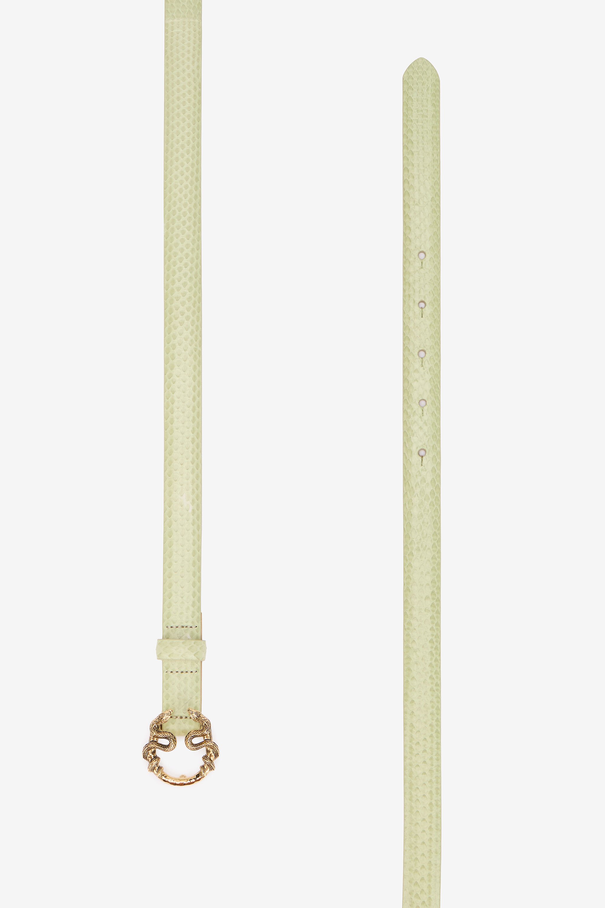 RC Cintura Verde Chiaro In Pelle Con Fibbia Serpente PISTACHIO WKC002-PA001