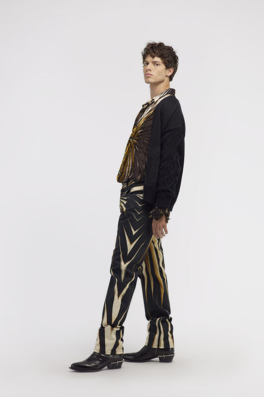RC Jeans slim stampa Ray of Gold Oro RMJ211-DXI34