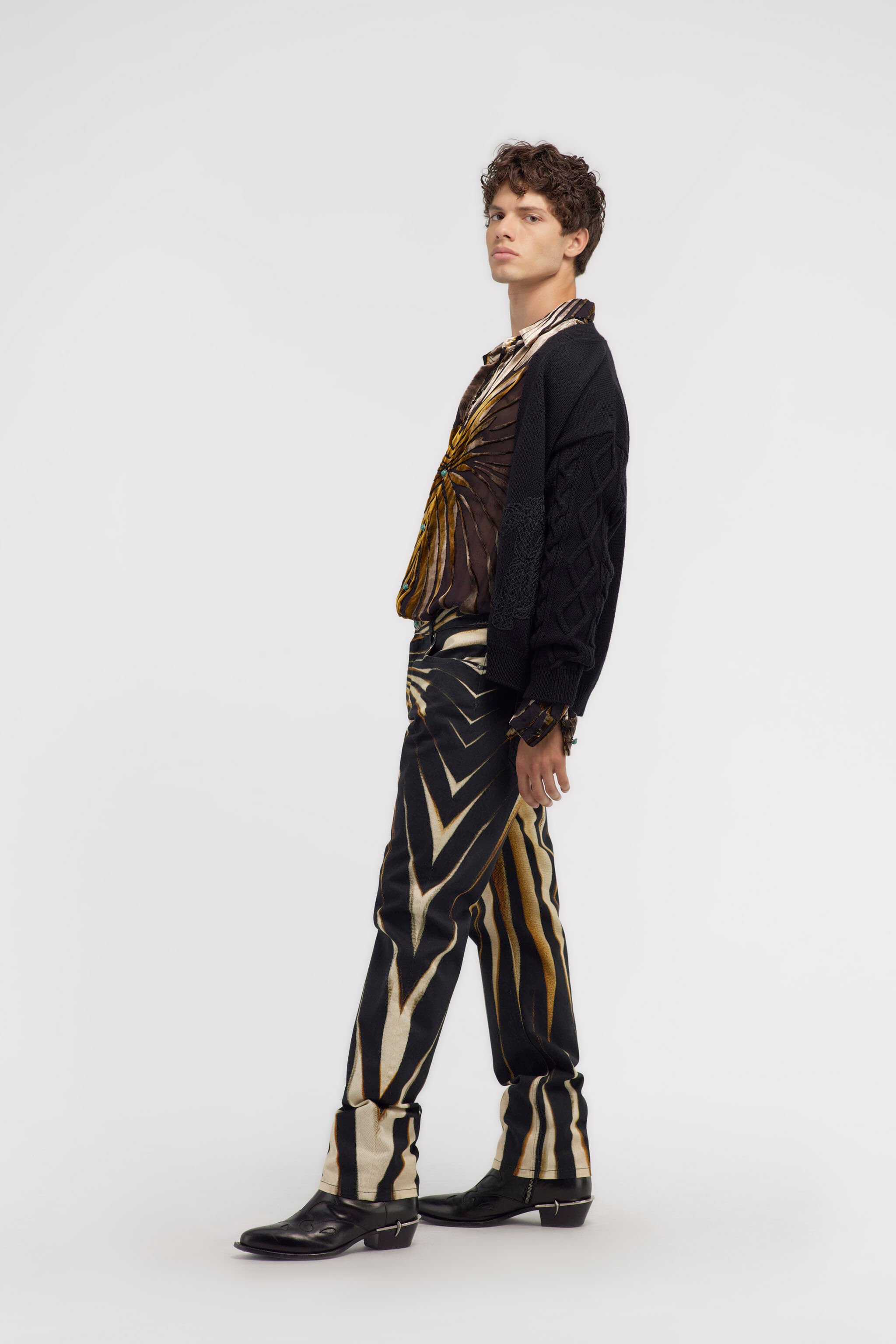 RC Jeans slim stampa Ray of Gold Oro RMJ211-DXI34