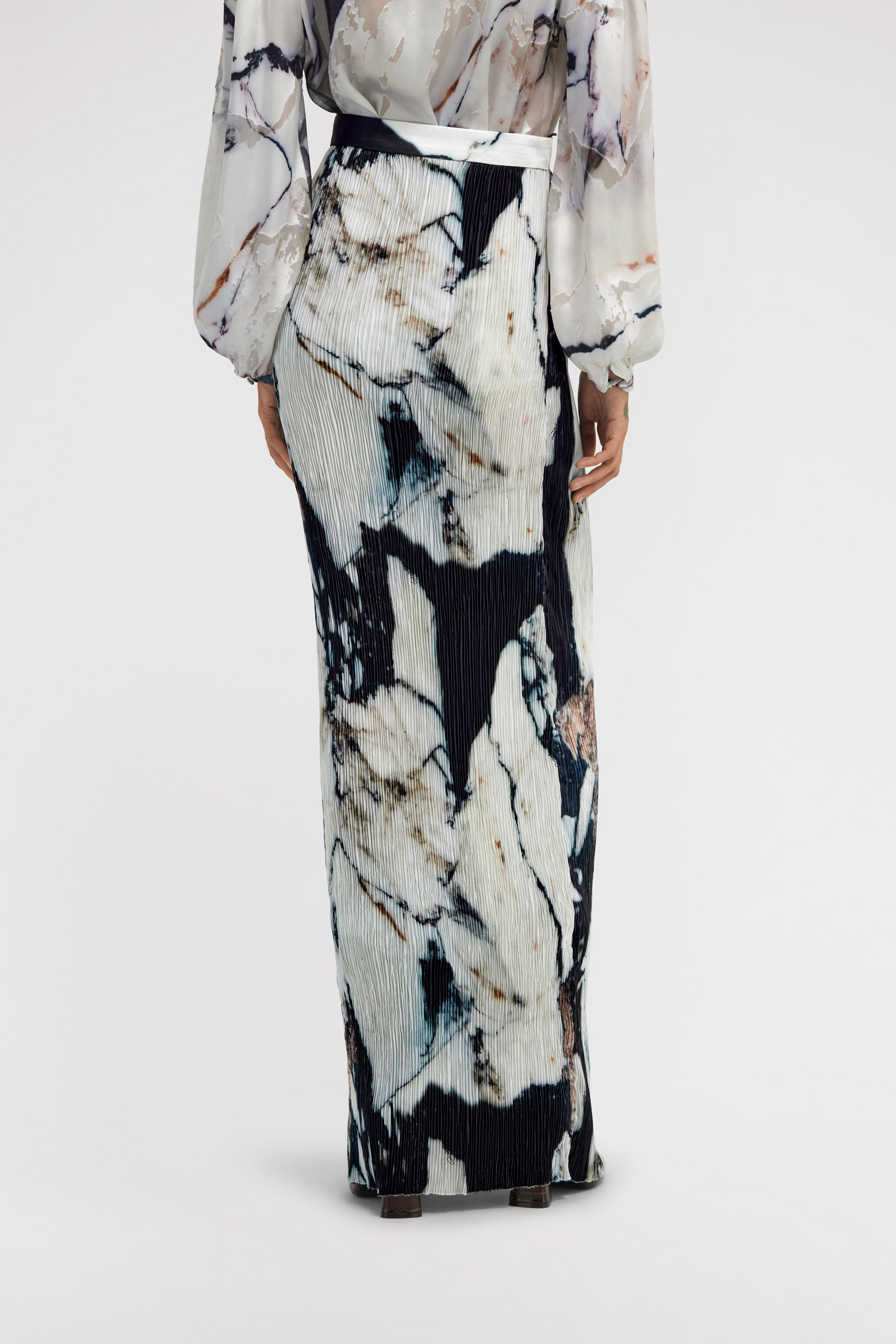 RC Marble Print Skirt Black/White TWT310-7NN18