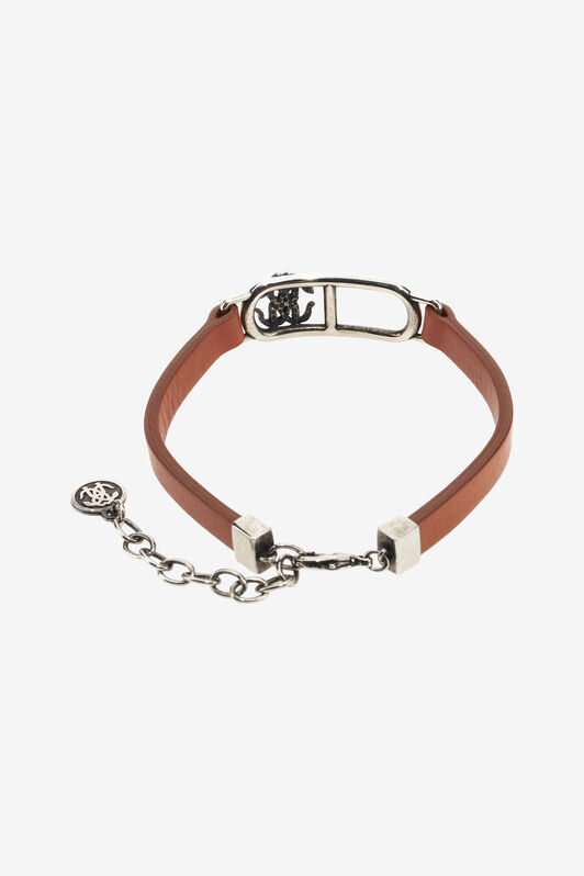 RC Leather bracelet with Monogram RC Marrón SRG010-AM007