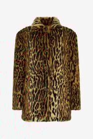 ${brand} Roberto Cavalli Leopard Print Faux Fur Coat ${colorDescription} ${masterID}
