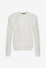 ${brand} Felpa Bianca Con Logo Monogram RC Goffrato ${colorDescription} ${masterID}