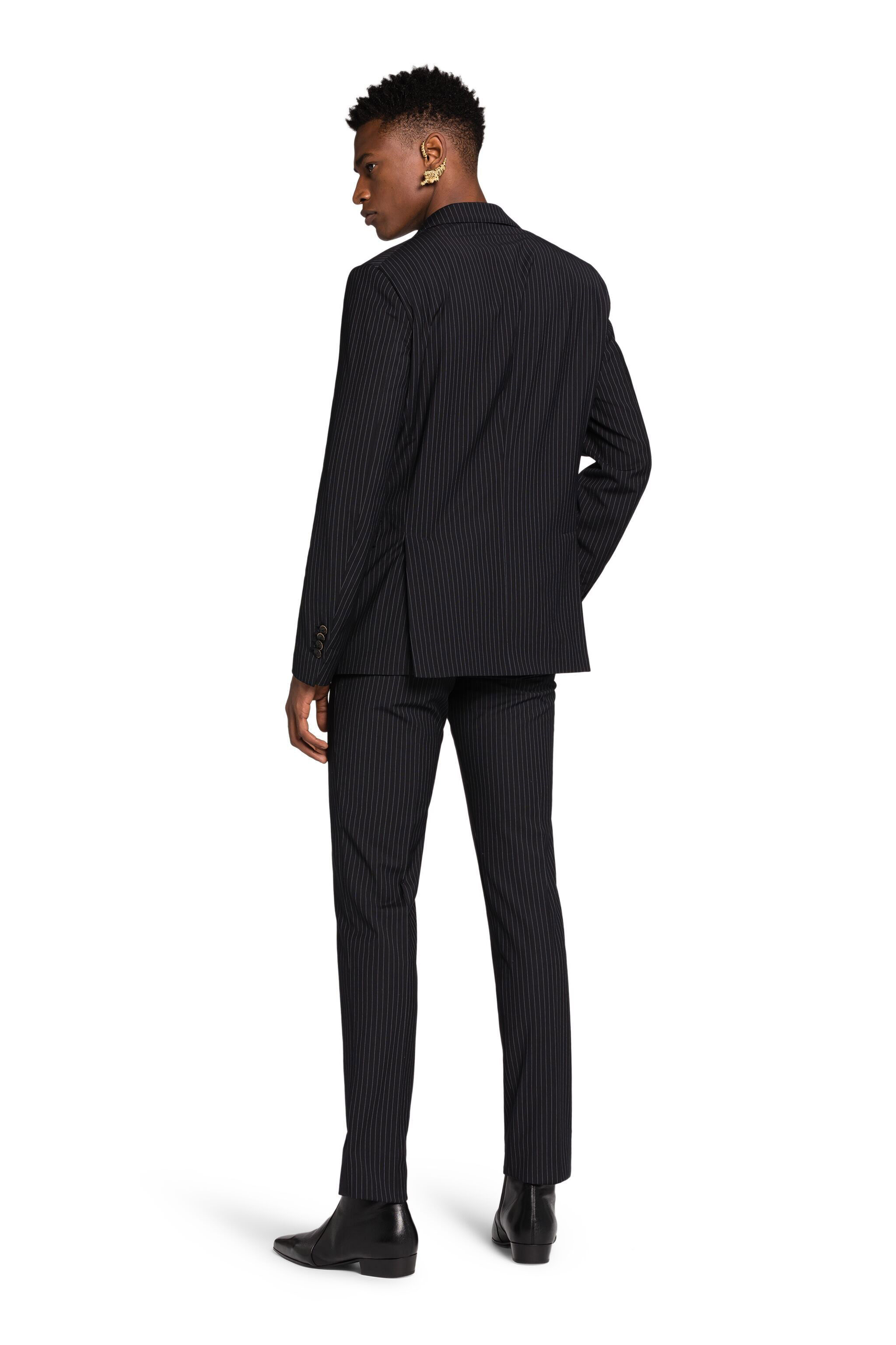 Pinstripe Two-Piece Suit in Black for Men | Roberto Cavalli®