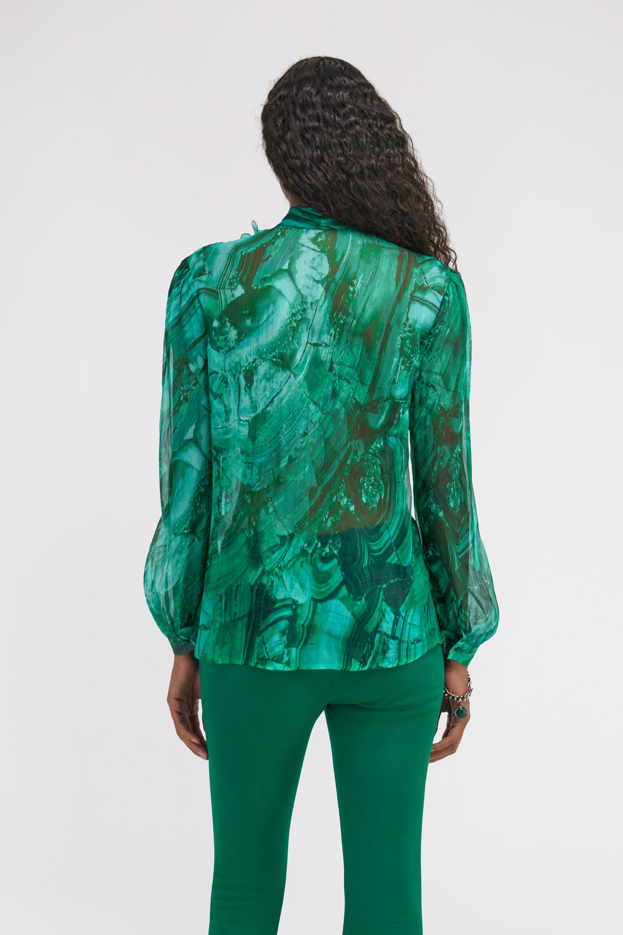 RC Malachite Print Blouse Green TKT711-CKN06