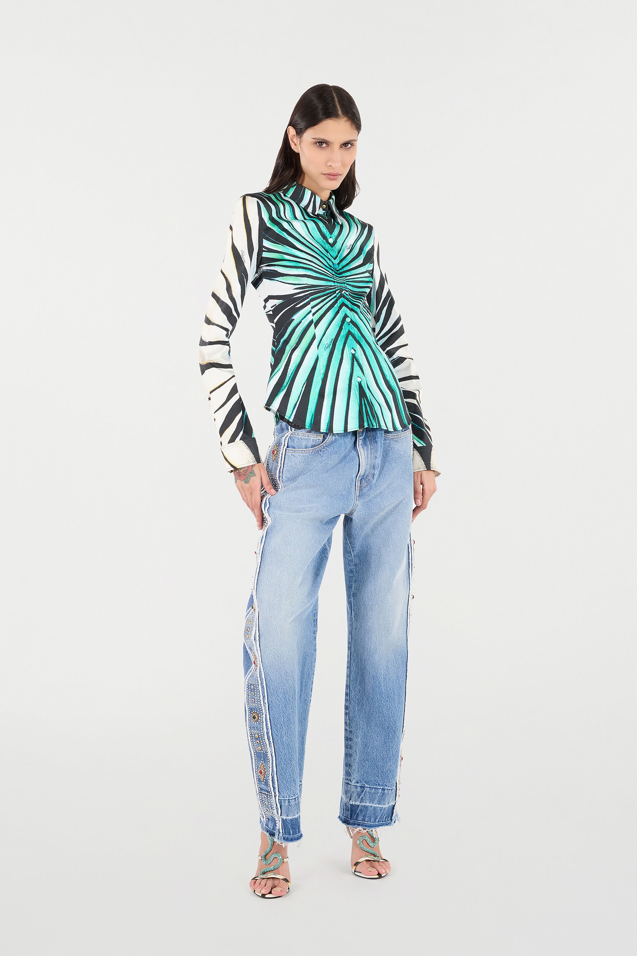 RC Ray Of Sea Print Shirt Light blue VKT713-DKM33