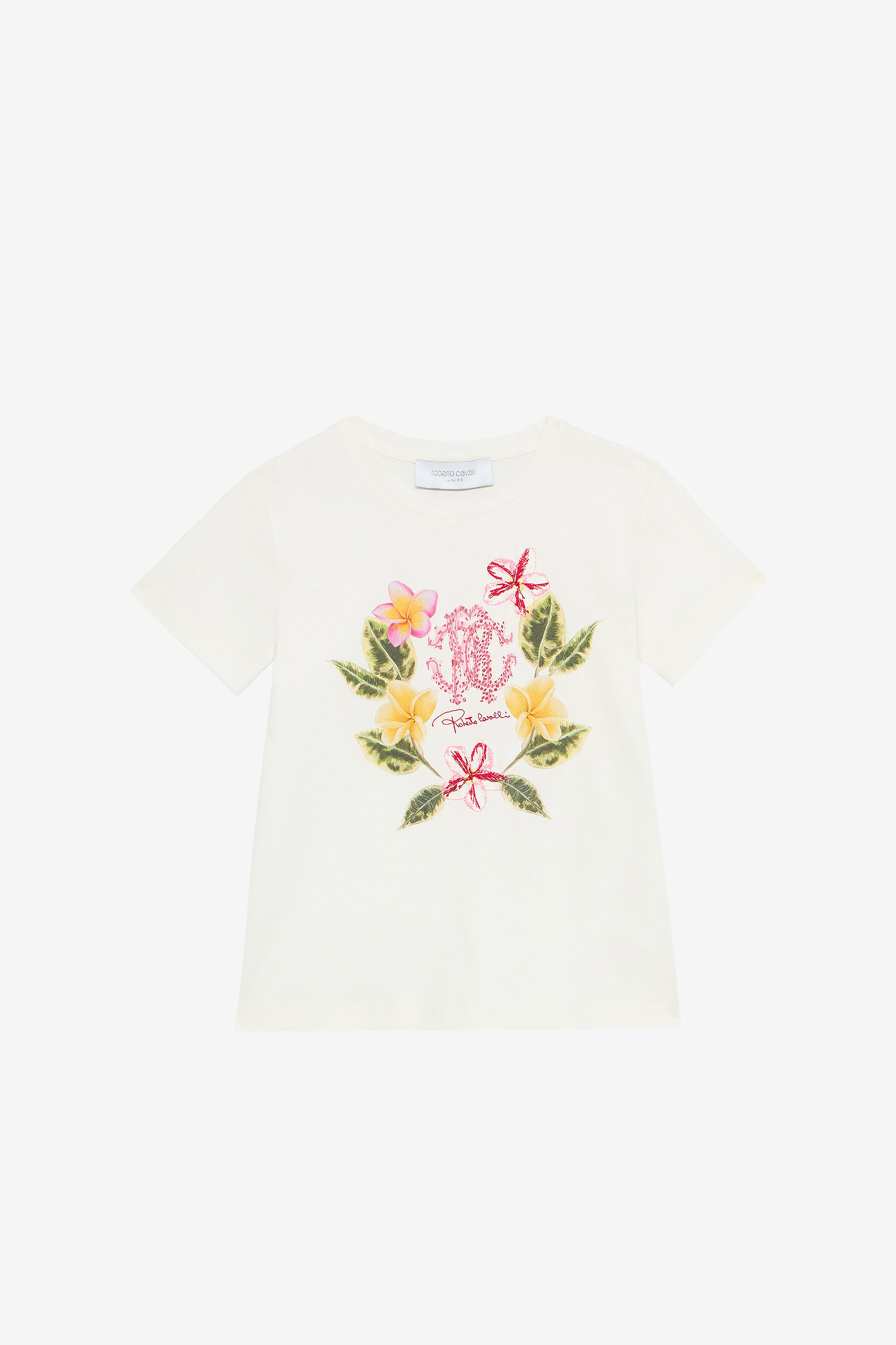 JU T-Shirt With Floral Print White UJT62G-JD001