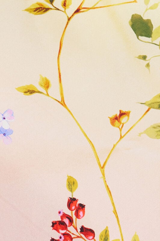 RC Maxi Dress with Miami Flowers Print GREEN/FUCHSIA WQT132-TYR32