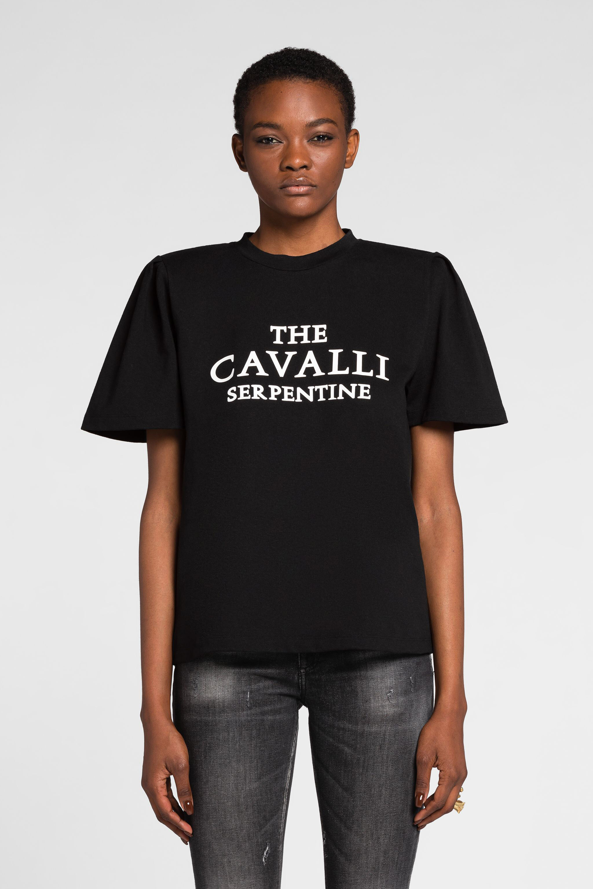 RC Logo-Print Cotton T-Shirt Black OQT61E-JD097
