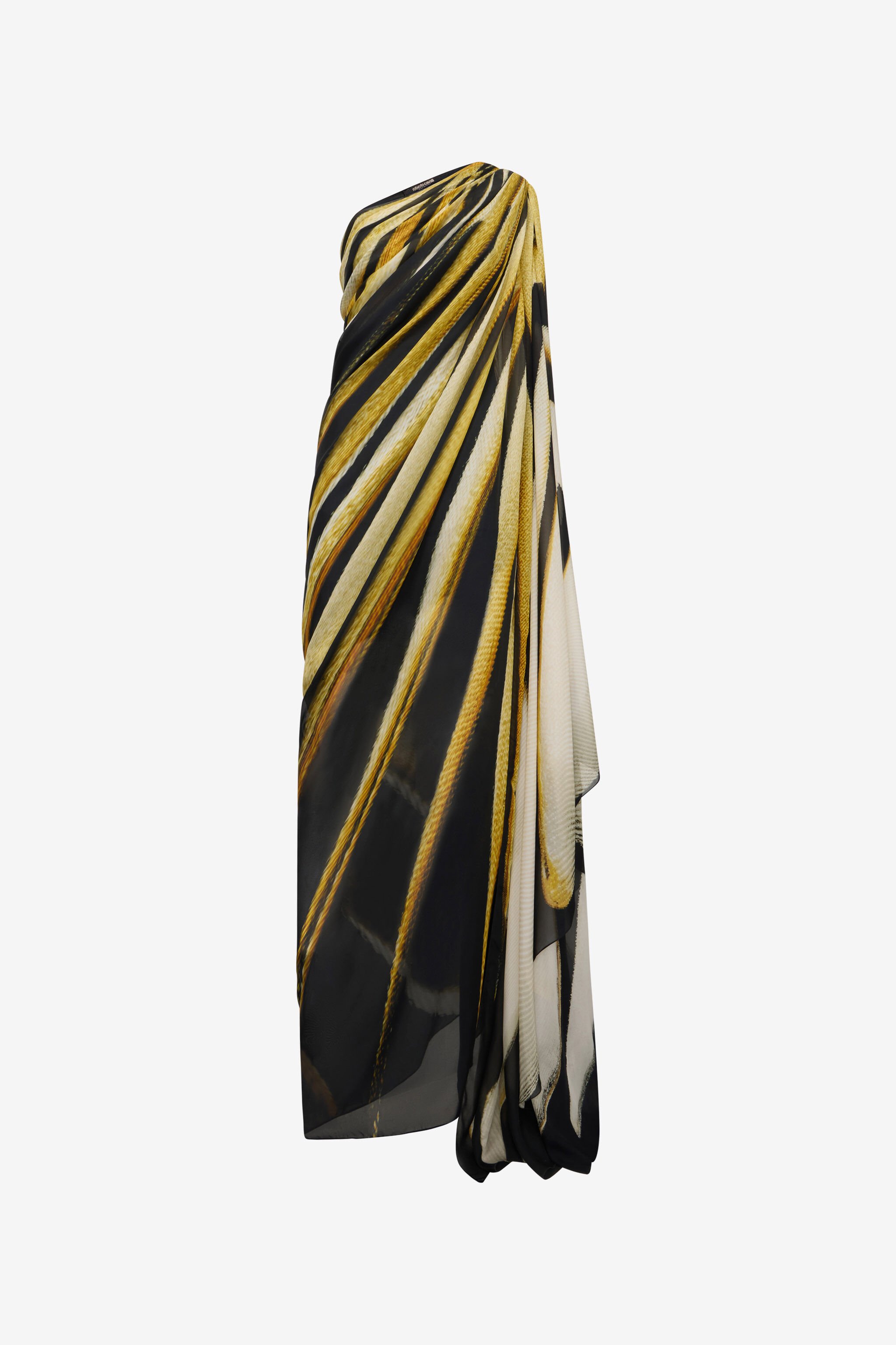 RC Robe Maxi En Soie Imprimé Ray Of Gold Or TKT106-CTM33