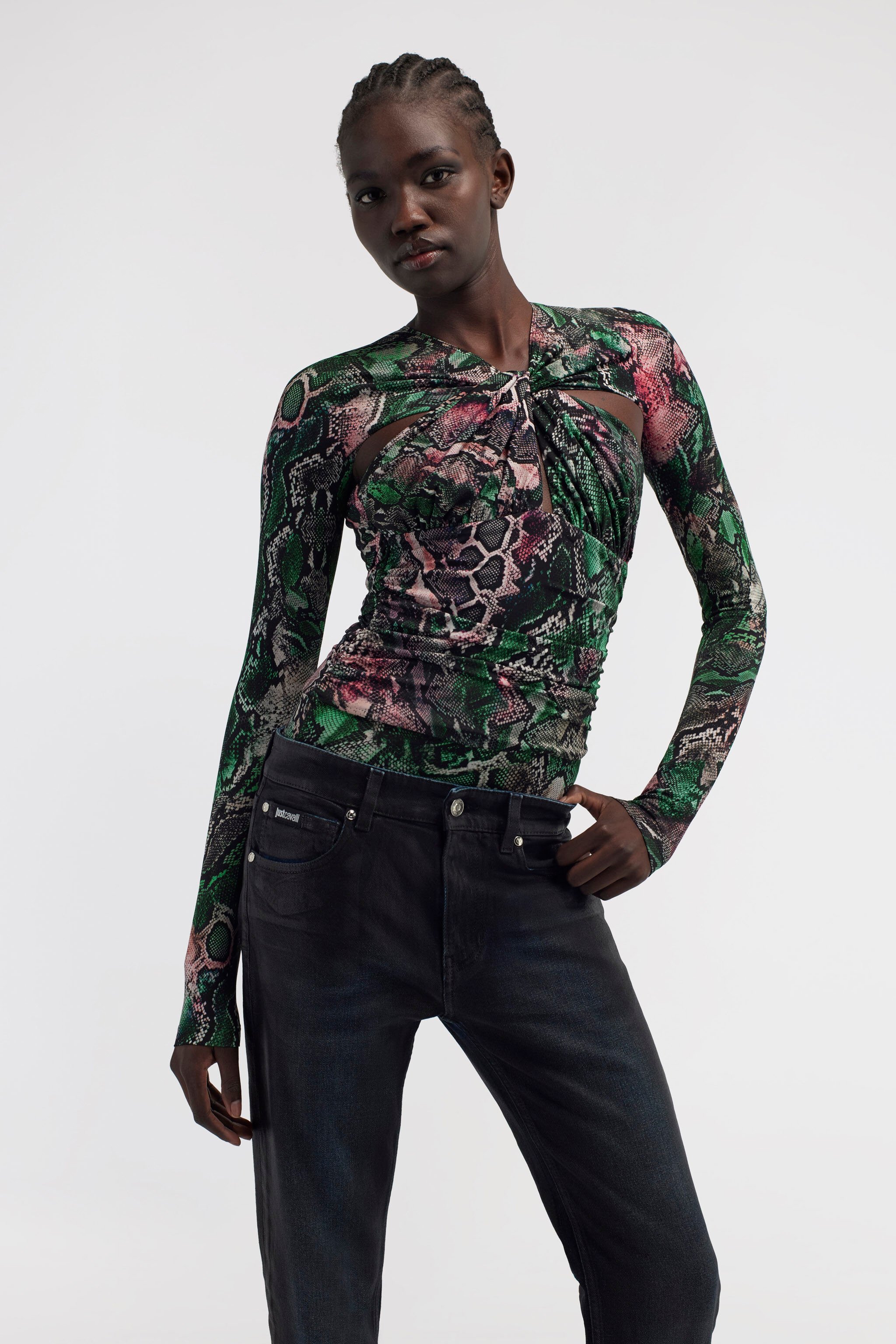 JC Long-sleeve body by Just Cavalli Grün RKT924-RK431