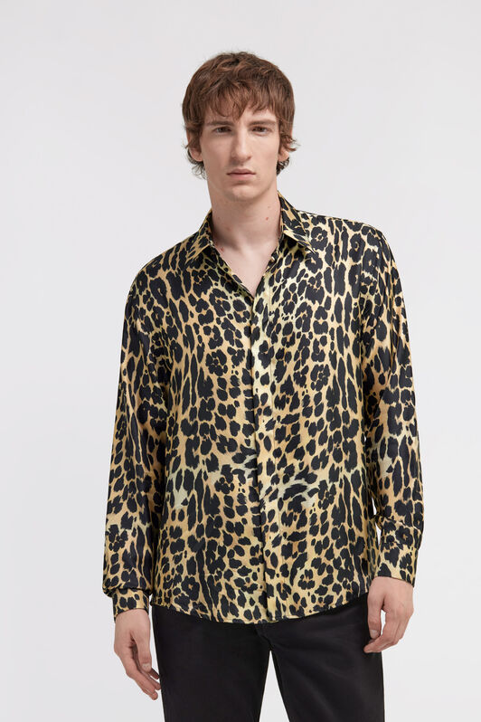 RC Camicia con stampa Leopard Marrone chiaro SRT713-4QO20
