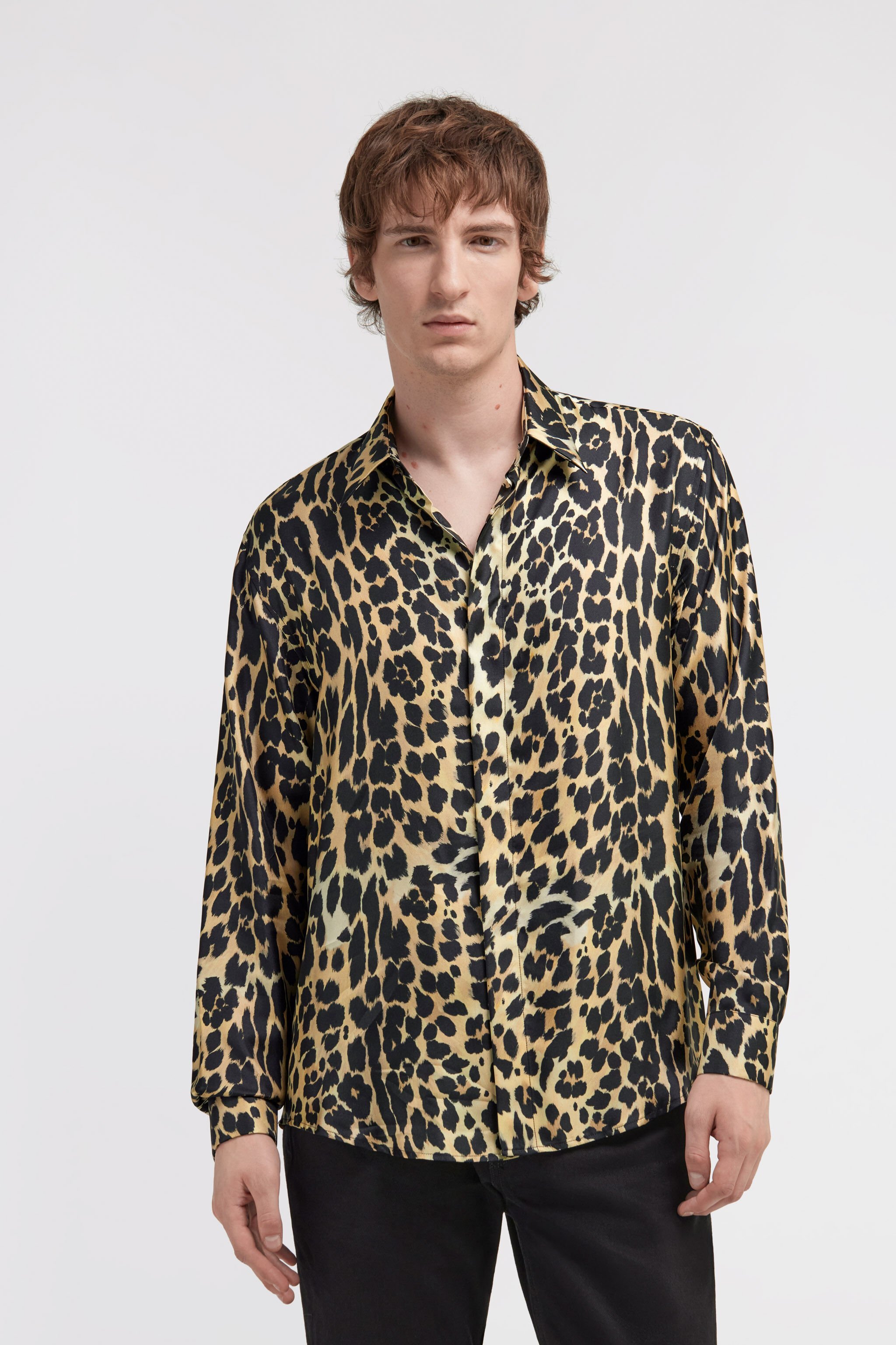 RC Camicia con stampa Leopard Marrone chiaro SRT713-4QO20