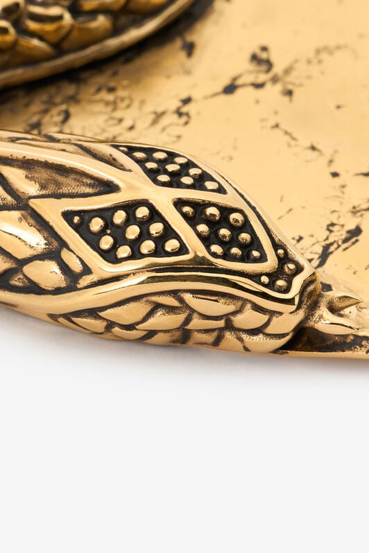 RC Antique Gold Choker Necklace with Snake OLD GOLD WWG003-AM001